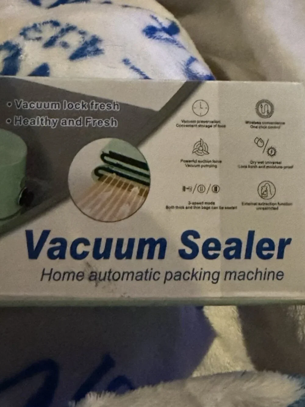 Mini Vacuum Sealer Rechargeable Food Saver w/ Inflation Pump, Needle & Nozzle